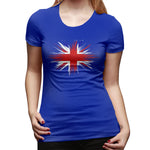 Women’s T-shirt Union Jack Sexy Crew Neck Short Sleeve Tops