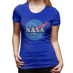 Novelty T Shirt for Women NASA Logo Comfy Crew Neck Short Sleeve Tee