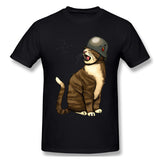 Men's Graphic T Shirt Meow Comfy Round Neck Short Sleeves Tees