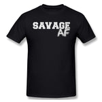 Men's Graphic T Shirt Savage AF Style Round Neck Short Sleeves Tee