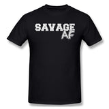 Men's Graphic T Shirt Savage AF Style Round Neck Short Sleeves Tee