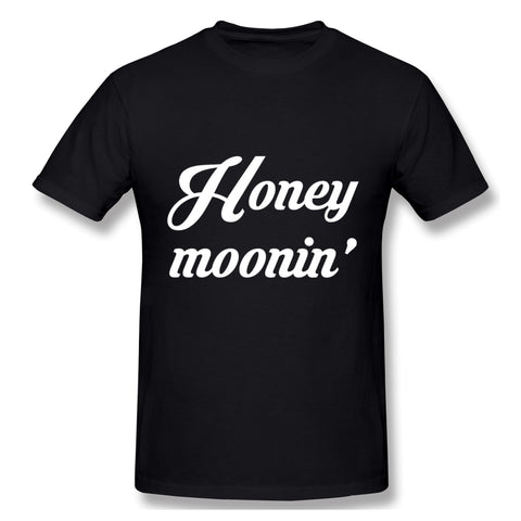 Men's Casual T-shirt Honey Moonin Honeymoon Wedding Gift Comfy O-Neck Short Sleeves Tee