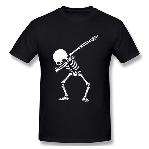 Cotton T Shirt for Men Skull Comfortable O-Neck Short Sleeves Shirt