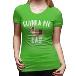 Women’s Cotton T Shirt Guinea Pig Funny Design - Guinea Pig Dad Flowy O-Neck Short Sleeve Tee