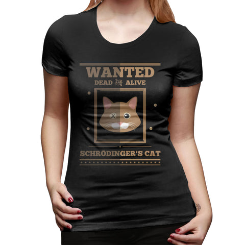 Women's Casual T-shirt Schroedinger's Cat I Funny Dead And Alive Flowy O-Neck Short Sleeve Tops