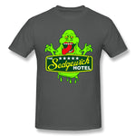 Cotton T Shirt for Men Ghost Hotel New Comfy Crew Neck Short Sleeves Blouse Tops