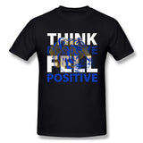 Men's Casual T-shirt Tiger Think Positive Fell Positive Cool Round Neck Short Sleeves Tees