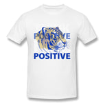 Men's Casual T-shirt Tiger Think Positive Fell Positive Cool Round Neck Short Sleeves Tees