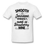 Men's Graphic T Shirt Smooth Jennessee Whiskey Sweet As Strawberry Wine For Light Breathable O-Neck Short Sleeves Tee