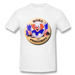 Men's Graphic T Shirt Bozo For President Style Round Neck Short Sleeves Shirt