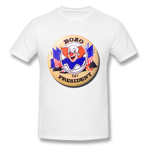 Men's Graphic T Shirt Bozo For President Style Round Neck Short Sleeves Shirt