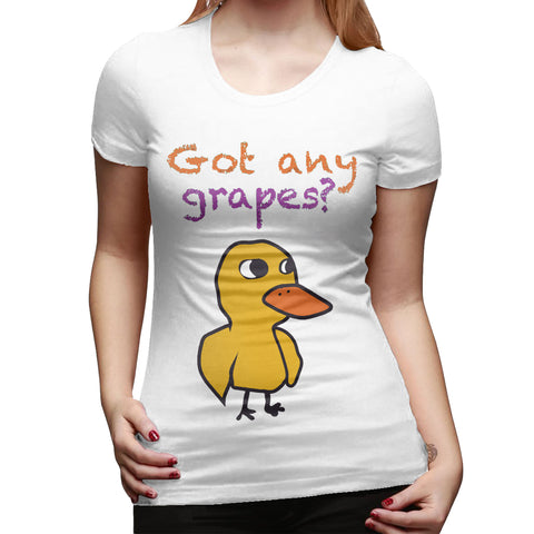 Novelty T Shirt for Women Got Any Grapes Cool Round Neck Short Sleeve Shirts