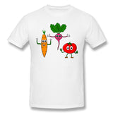 Mens Novelty T-Shirt Vegetable Gear - Three Cool Vegetables Comfortable Round Neck Short Sleeves Tee