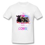 Men's Casual T-shirt Everybody Has An Addiction Mine Just Happens To Be Cows For Dark Style Crew Neck Short Sleeves Tees