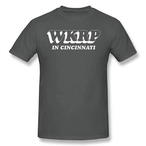 Mens Novelty T-Shirt WKRP Cincinnati Comfortable O-Neck Short Sleeves Blouse Tops