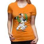 Womens Graphic T-Shirt Asterix & Obelix Dogmatix Laurel Wreath Summer Round Neck Short Sleeve Tee