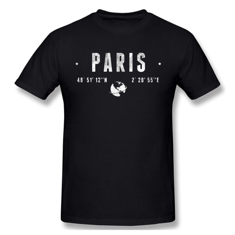 Men's Casual T-shirt Paris Comfy Round Neck Short Sleeves Tee