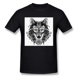 Men's Graphic T Shirt The Wolf Black Cool Round Neck Short Sleeves Tees