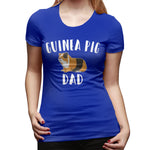 Women’s Cotton T Shirt Guinea Pig Funny Design - Guinea Pig Dad Flowy O-Neck Short Sleeve Tee