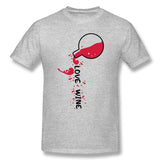 Men's Graphic T Shirt Wine Pouring From Bottle Comfy Crew Neck Short Sleeves Tees