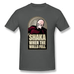 Cotton T Shirt for Men Shaka, When The Walls Fell Comfortable Round Neck Short Sleeves Shirt