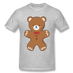 Mens Novelty T-Shirt Ginger Bear Cookie New Comfy Round Neck Short Sleeves Shirt