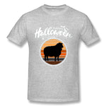 Men's Graphic T Shirt Funny Happy Hallloween Beautiful Sheep Breathable O-Neck Short Sleeves Tees